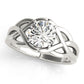 Round Solitaire Twisted Knot Engagement Ring