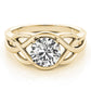 Round Solitaire Twisted Knot Engagement Ring