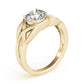 Round Solitaire Twisted Knot Engagement Ring