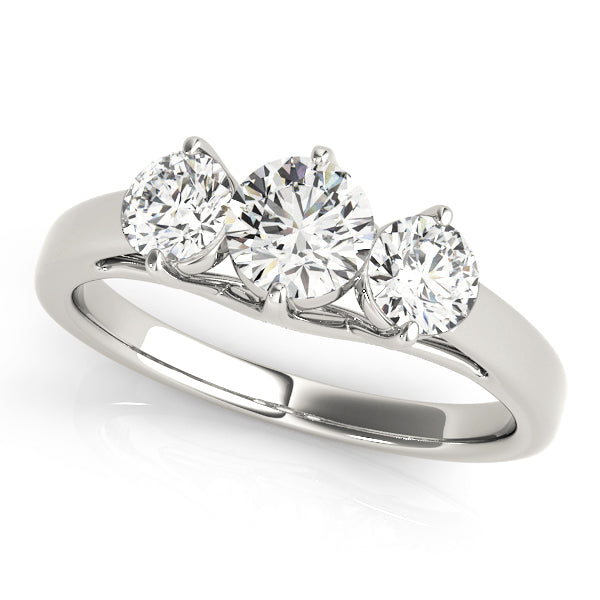 3-Stone Trellis Engagement Rings