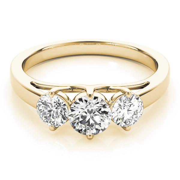 3-Stone Trellis Engagement Rings