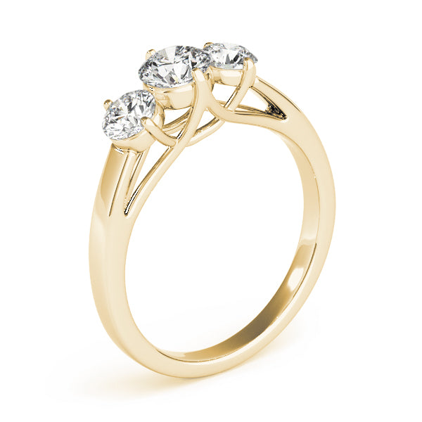 3-Stone Trellis Engagement Rings