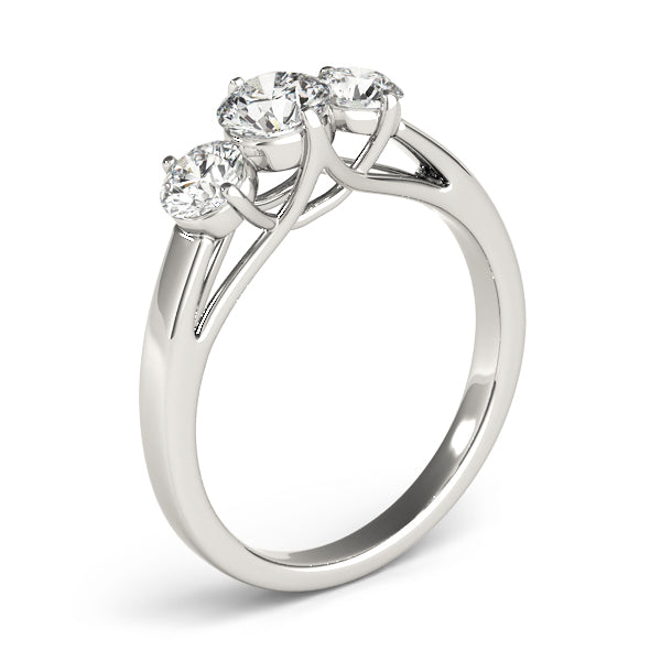 3-Stone Trellis Engagement Rings