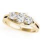 3-Stone Round Split Shank Engagement Ring