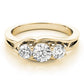 3-Stone Round Split Shank Engagement Ring