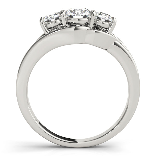 3-Stone Round Split Shank Engagement Ring
