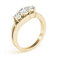 3-Stone Round Split Shank Engagement Ring