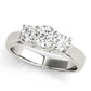 3-Stone Round Trellis Engagement Ring