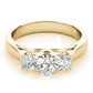3-Stone Round Trellis Engagement Ring