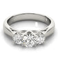 3-Stone Round Trellis Engagement Ring
