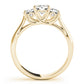 3-Stone Round Trellis Engagement Ring