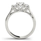3-Stone Round Trellis Engagement Ring