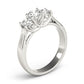 3-Stone Round Trellis Engagement Ring