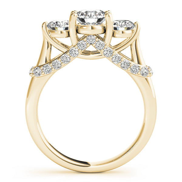 ENGAGEMENT RINGS 3 STONE ROUND