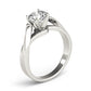 Bypass Solitaire Twisted Shank Engagement Ring