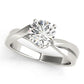 Bypass Solitaire Twisted Shank Engagement Ring