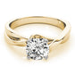 Bypass Solitaire Twisted Shank Engagement Ring