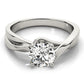 Bypass Solitaire Twisted Shank Engagement Ring