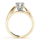 Bypass Solitaire Twisted Shank Engagement Ring