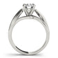 Bypass Solitaire Twisted Shank Engagement Ring