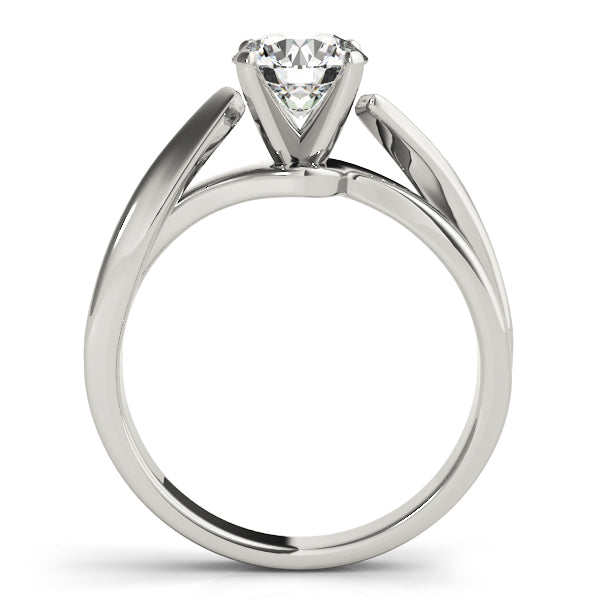 Bypass Solitaire Twisted Shank Engagement Ring