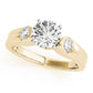 3-Stone Half Bezel Engagement Ring