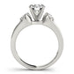 3-Stone Half Bezel Engagement Ring
