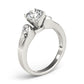 3-Stone Half Bezel Engagement Ring