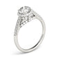 Single Row Hidden Halo Engagement Rings