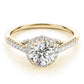 Single Row Hidden Halo Engagement Rings