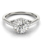 Single Row Hidden Halo Engagement Rings