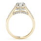 Single Row Hidden Halo Engagement Rings