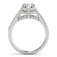 Single Row Hidden Halo Engagement Rings