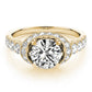 Single Row Halo Milgrain Engagement Rings