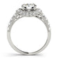 Single Row Halo Milgrain Engagement Rings