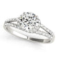 Multirow Split Shank Halo Engagement Rings