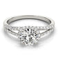 Multirow Split Shank Halo Engagement Rings