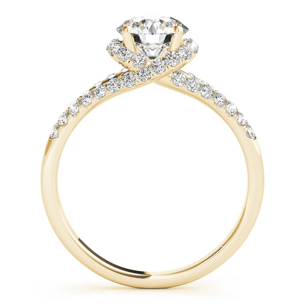 Multirow Split Shank Halo Engagement Rings