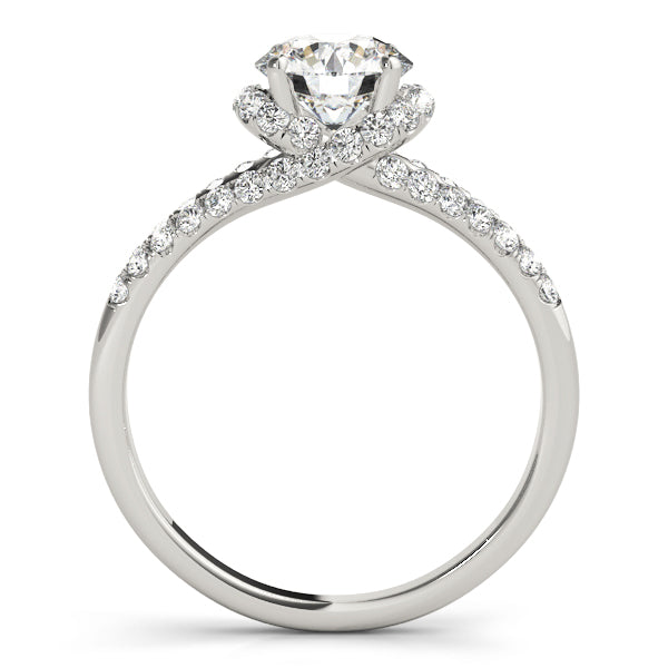 Multirow Split Shank Halo Engagement Rings