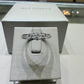 14K White Gold Three-Stone Diamond Engagement Ring with Peekaboo Diamonds – 0.75 CTW