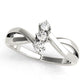 3-Stone Bypass Twisted Shank Engagement Ring