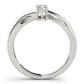 3-Stone Bypass Twisted Shank Engagement Ring