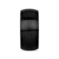 ATTOR Domed Brush Finished Black Ceramic Wedding Band - 12mm