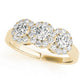 3-Stone Halo Engagement Rings