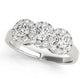 3-Stone Halo Engagement Rings