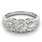 3-Stone Halo Engagement Rings