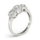 3-Stone Halo Engagement Rings