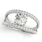 Multirow Split Prong Engagement Rings