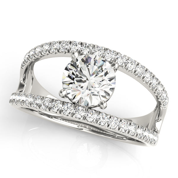Multirow Split Prong Engagement Rings