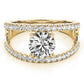 Multirow Split Prong Engagement Rings